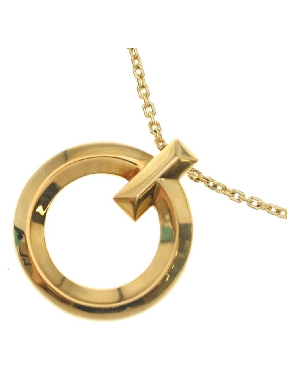 Tiffany & Co T-one Circle Small Necklace 18k Gold Yellow